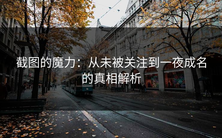 截图的魔力：从未被关注到一夜成名的真相解析